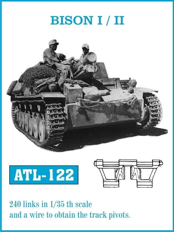 Friulmodel ATL-122 kovové pásy 1/35 Bison 240 čl.