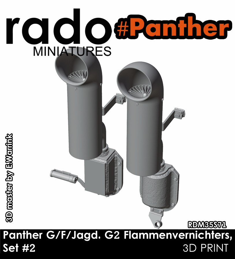 Rado Miniatures RDM35S71 výfuky Panther s krytem