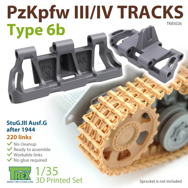T-Rex Studio TR85026 článkové pásy Pz.III/IV 1/35 typ 6b