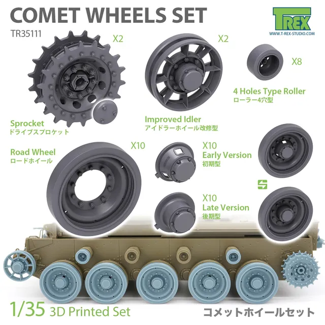 T-Rex Studio TR35111 kola Comet 1/35 Tamiya sada