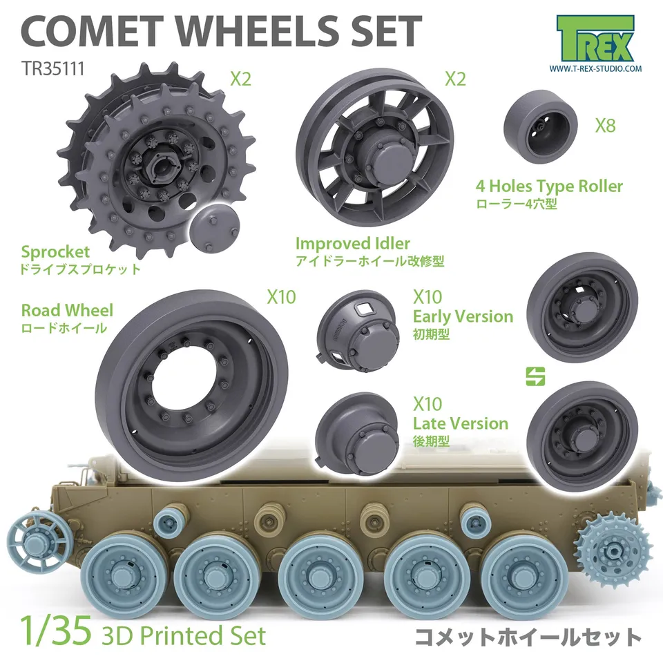 T-Rex Studio TR35111 kola Comet 1/35 Tamiya sada