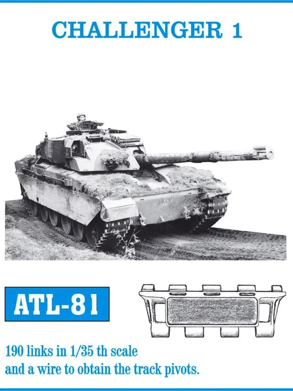 Friulmodel ATL-081 Challenger 1 kovové pásy 1/35 190 článků