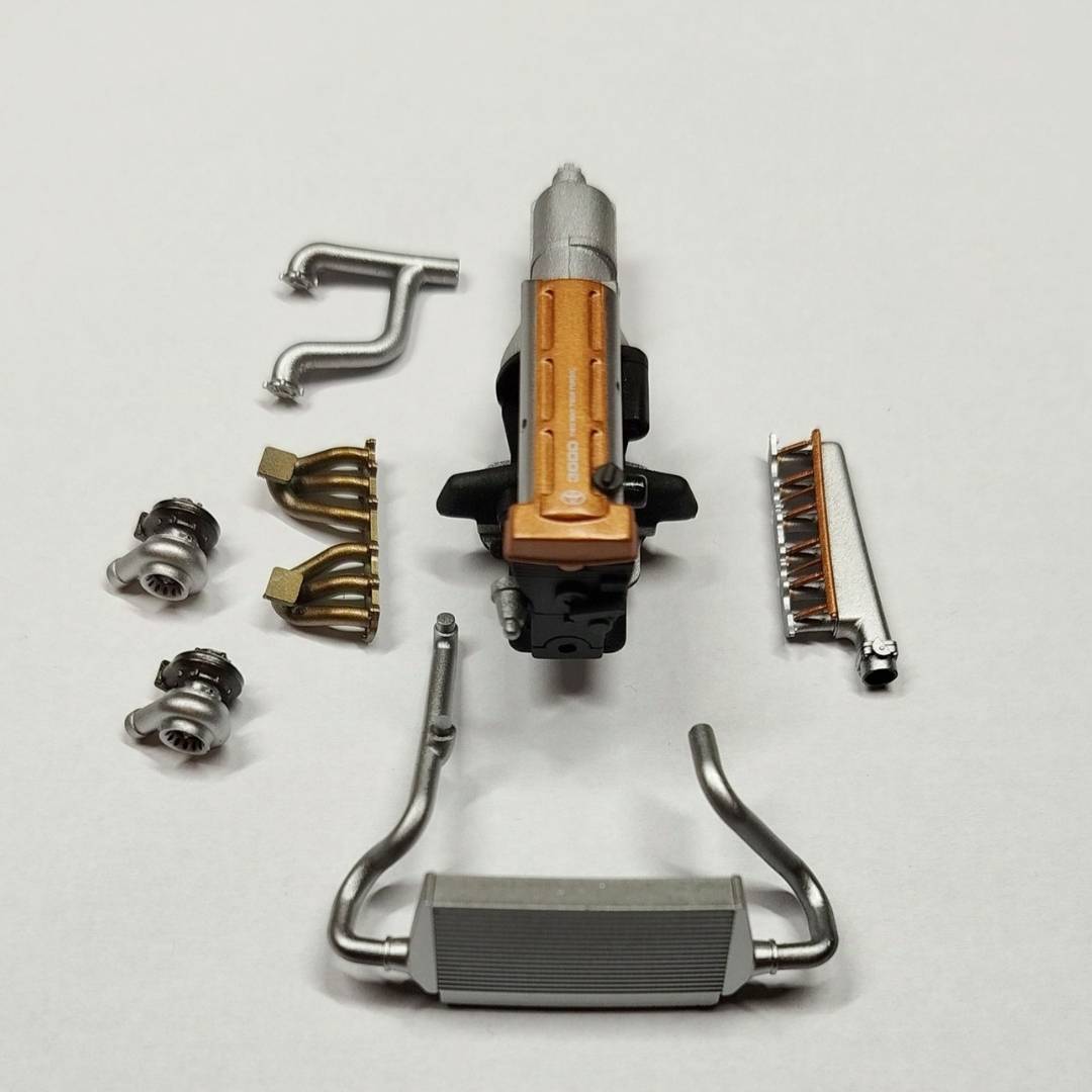 Yamamoto 2JZ Twin Turbo Kit pro Tamiya 24123 motorový kit 3D tisk