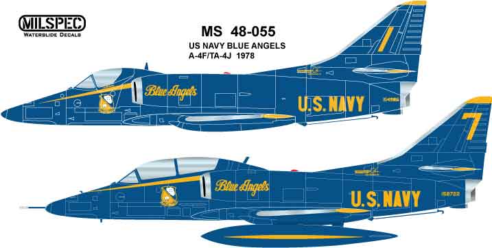CAM Decals Milspec MS 48-055 obtisky 1/48 Blue Angels