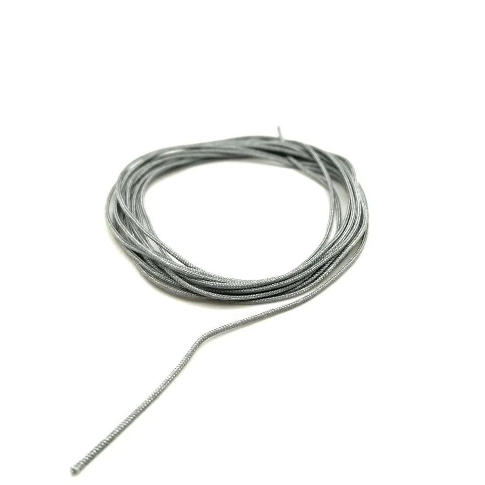 Yamamoto Model Parts opletená hadice stříbrná 0,8 mm 2 m