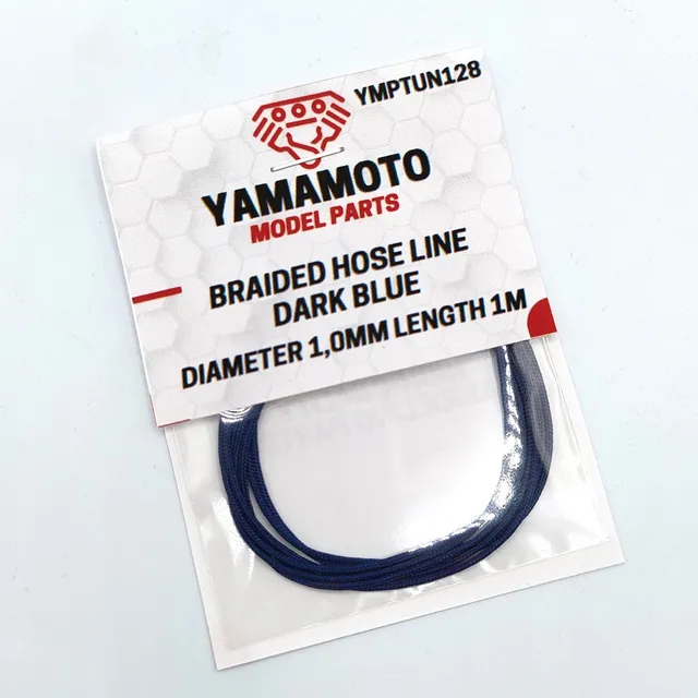 Yamamoto Model Parts opletená hadička 1,0 mm tmavě modrá 1 m