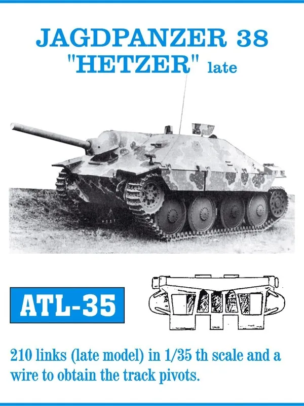 Friulmodel ATL-035 kovové pásy Hetzer late 1/35 210 ks
