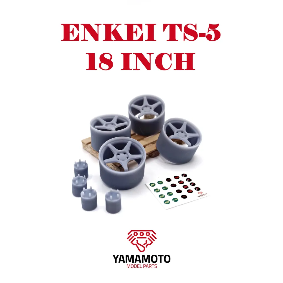 Yamamoto Model Parts Enkei TS-5 18" kola pro modely 3D tisk