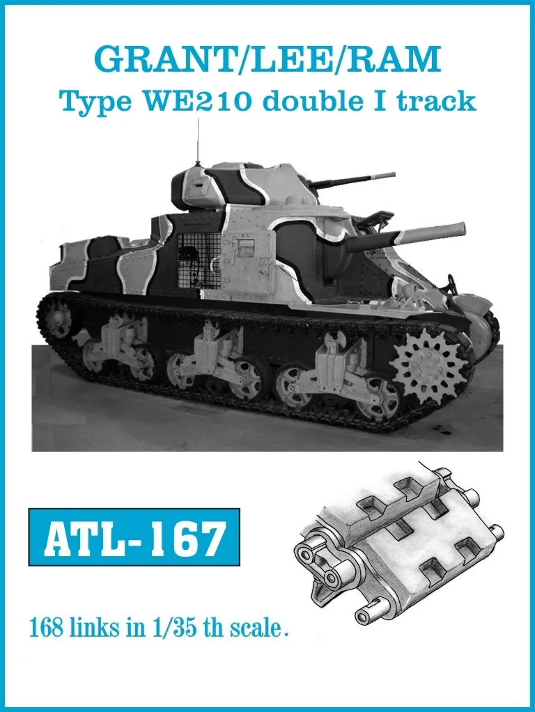 Friulmodel ATL-167 Grant Lee Ram kovové pásy 1/35