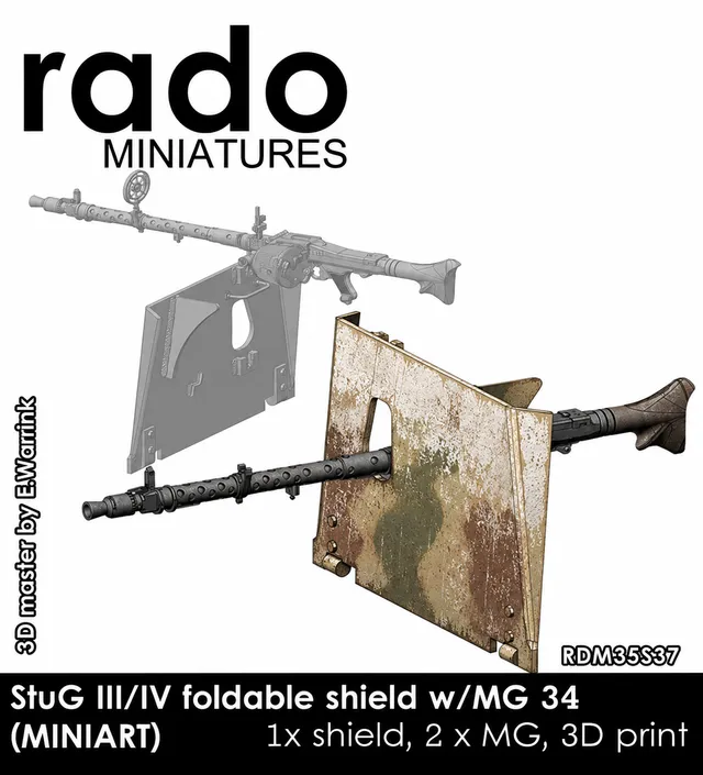 Rado Miniatures RDM35S37 štít MG 34 StuG 1/35