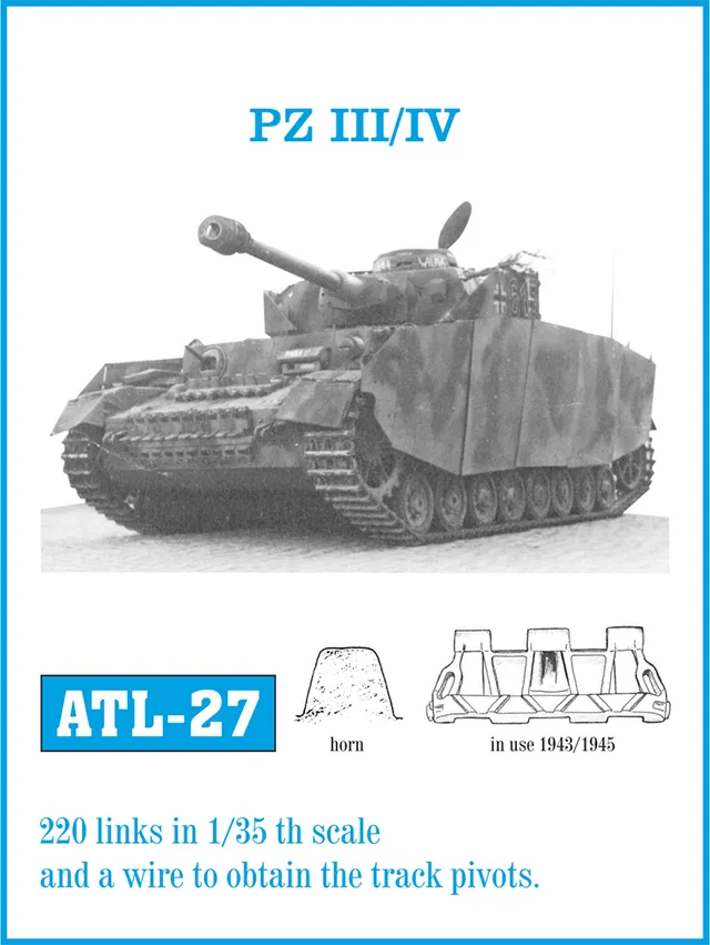 Friulmodel ATL-027 Pz. III/IV pásy 1/35 kovové