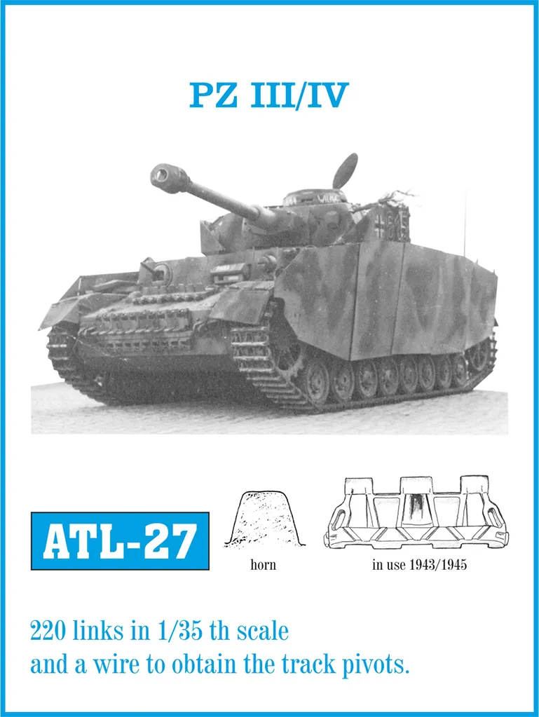 Friulmodel ATL-027 Pz. III/IV pásy 1/35 kovové