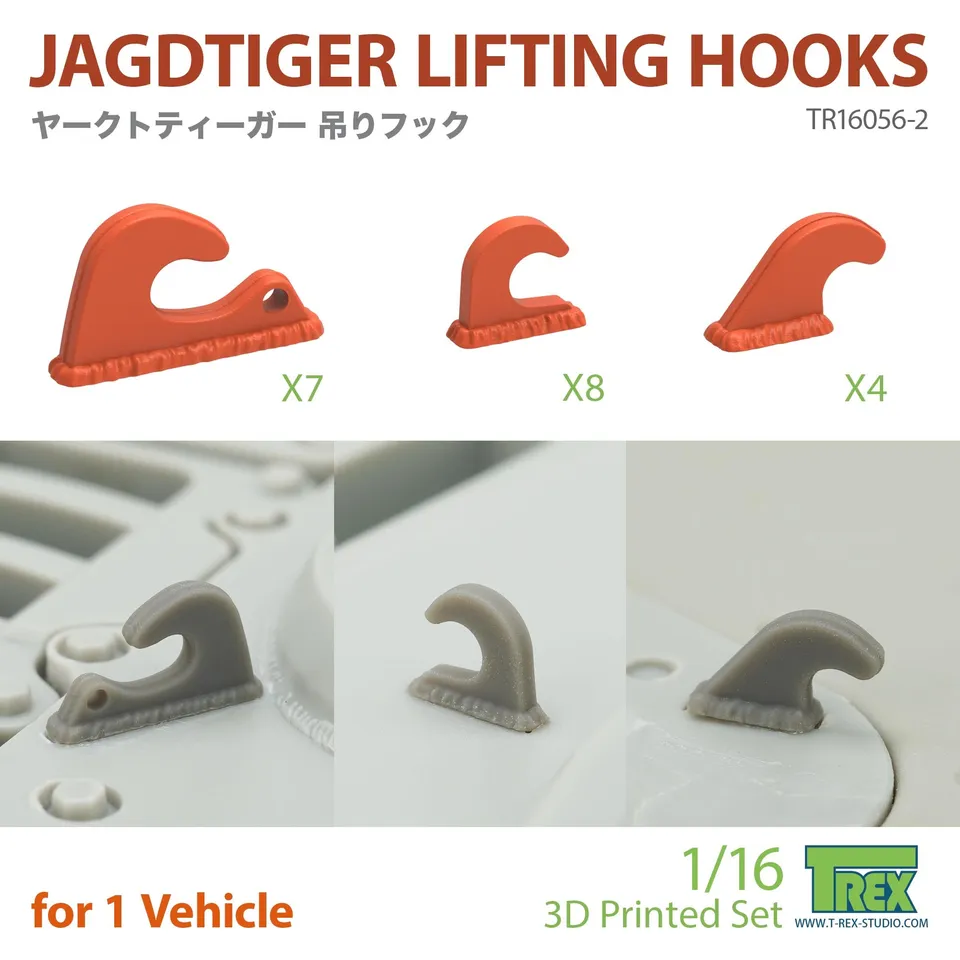 T-Rex Studio TR16056-2 háky Jagdtiger 1/16 3D sada