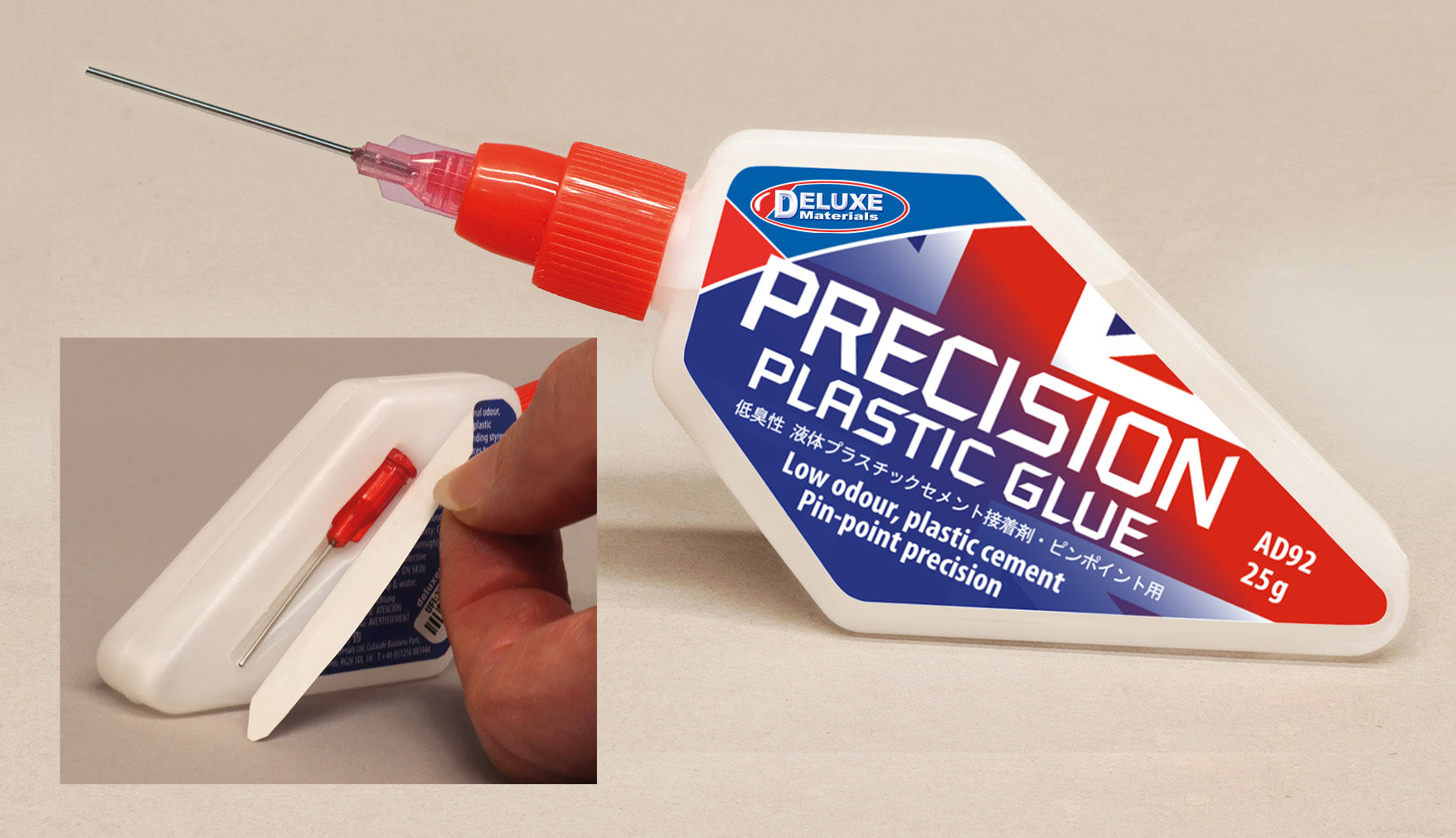 Deluxe Materials Precision AD92 lepidlo na plasty 25 g s jehlou