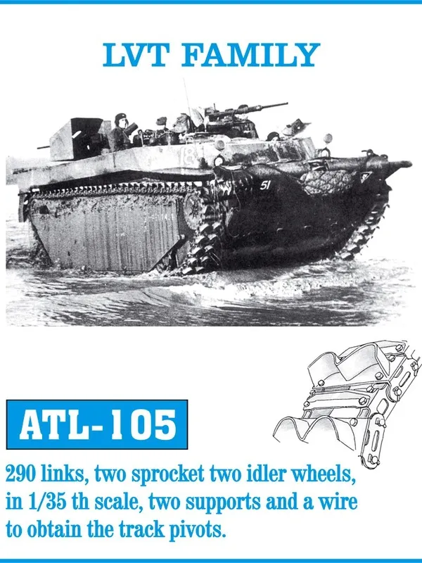 Friulmodel ATL-105 LVT kovové pásy 1/35 s koly