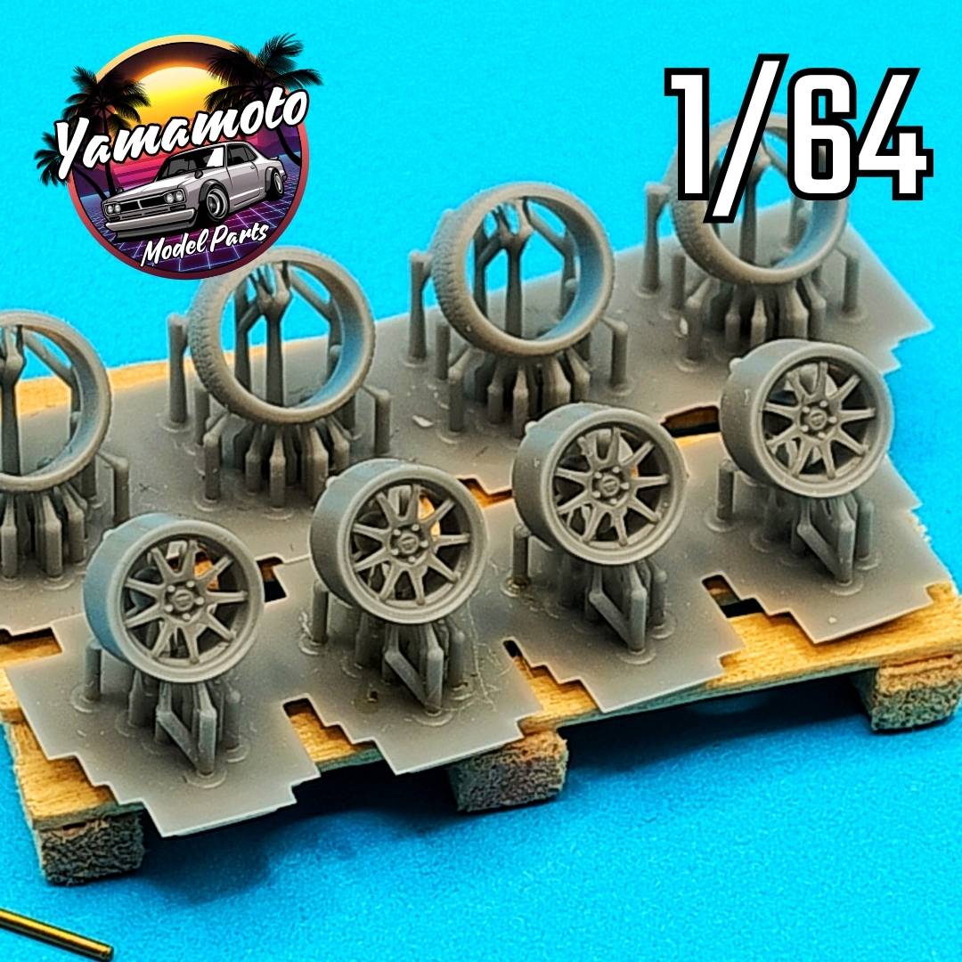 Yamamoto Work XD9 7,99-9,7 kola 1/64 pro Hot Wheels