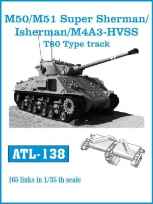 Friulmodel ATL-138 kovové pásy Sherman HVSS T80 1/35 165 ks