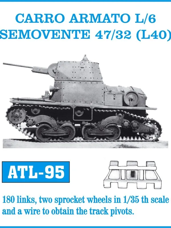 Friulmodel ATL-095 Semovente L/6 kovové pásy 1/35 180 článků