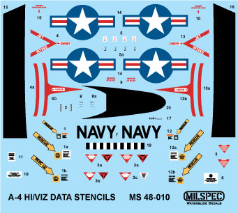CAM Decals Milspec MS 48-006 obtisky 1/48 A-4E Skyhawk VA-192