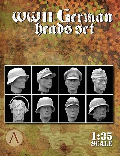 Scale75 Warfront German Heads Set WWII hlavy 1/35 resin