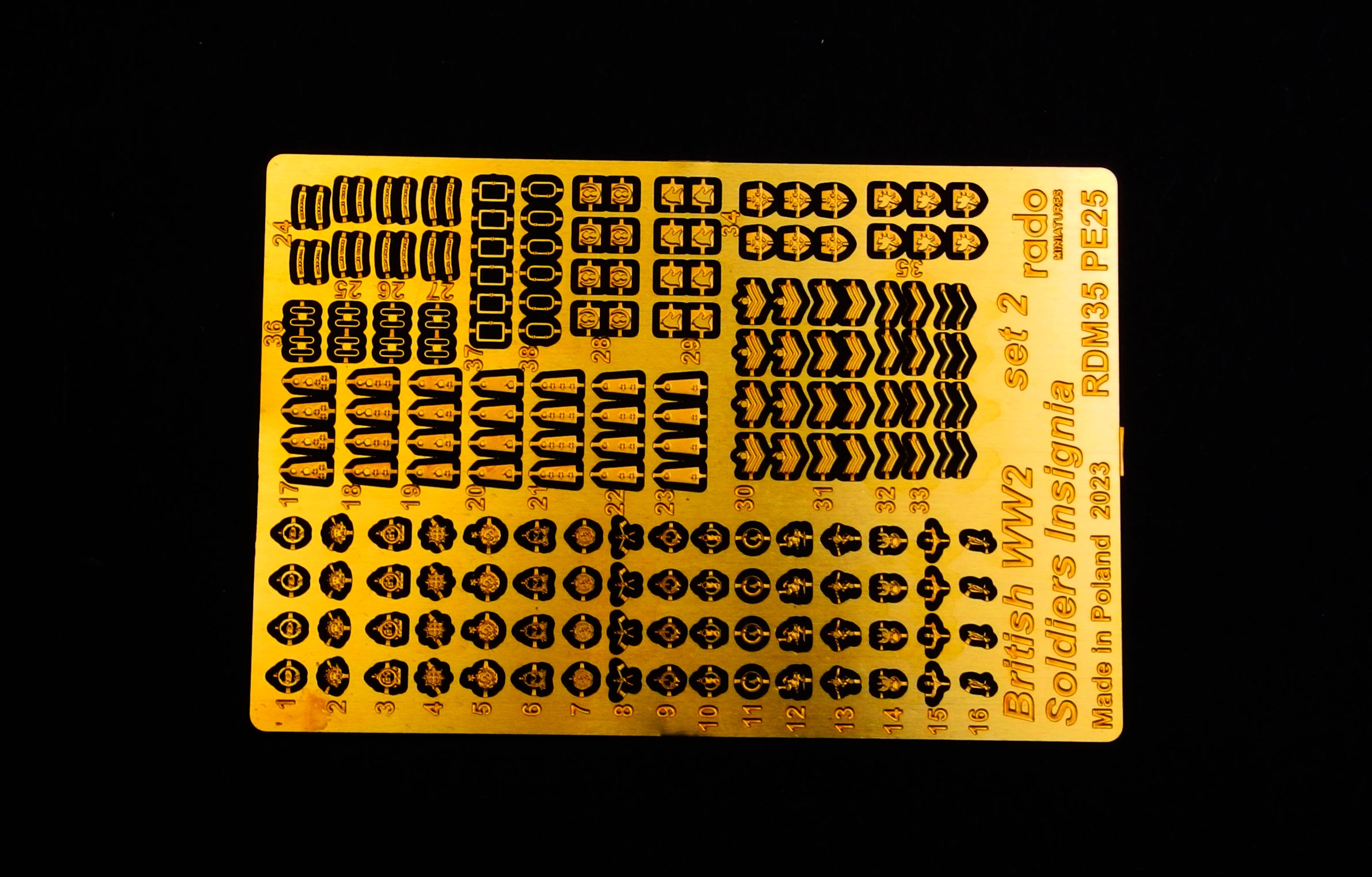 Rado Miniatures RDM35PE25 leptané znaky British 1/35