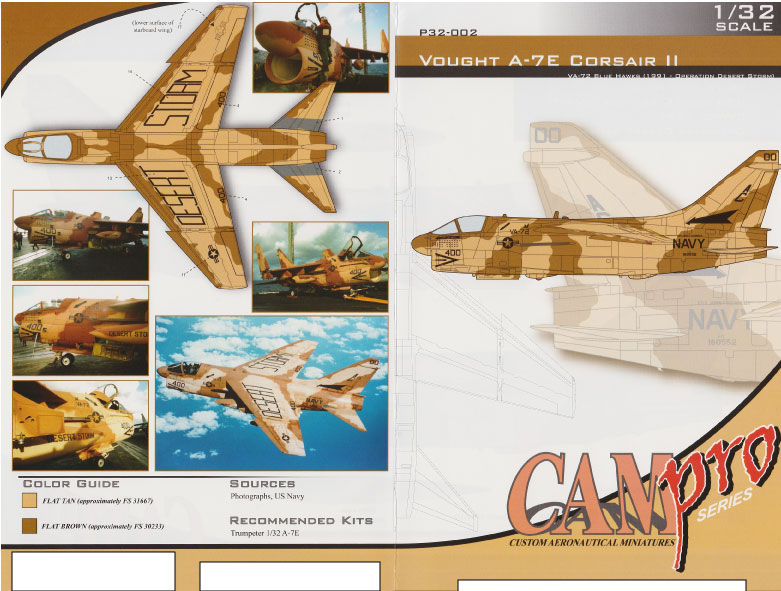 CAM Decals CAM PRO P32-002 obtisky 1/32 A-7E Corsair II VA-72