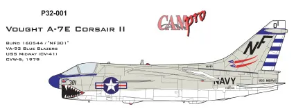 CAM PRO P32-001 obtisky 1/32 A-7E VA-93