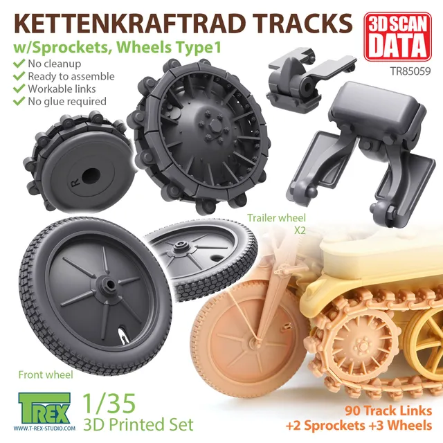 T-Rex Studio TR85059 pásy 1/35 Kettenkraftrad Type 1