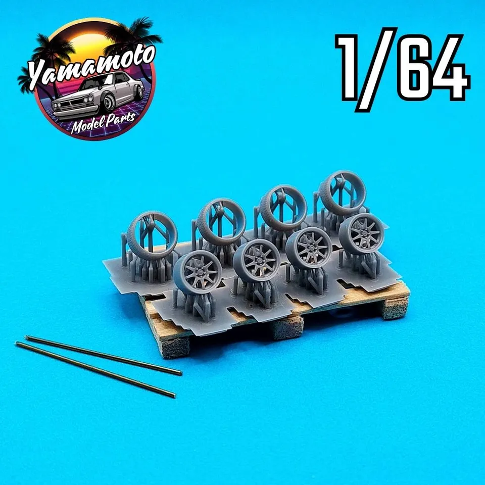 Yamamoto Work XD9 7,99-9,7 kola 1/64 pro Hot Wheels