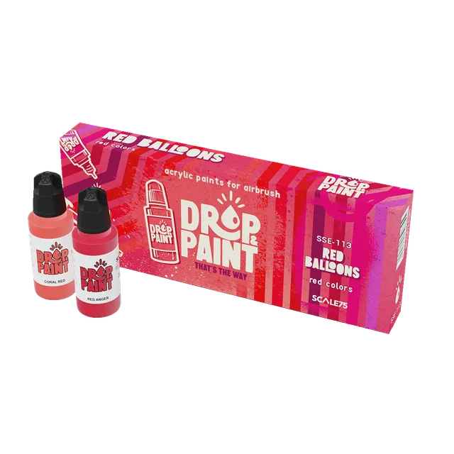 Scale75 Drop Paint Red Balloons sada barev na airbrush