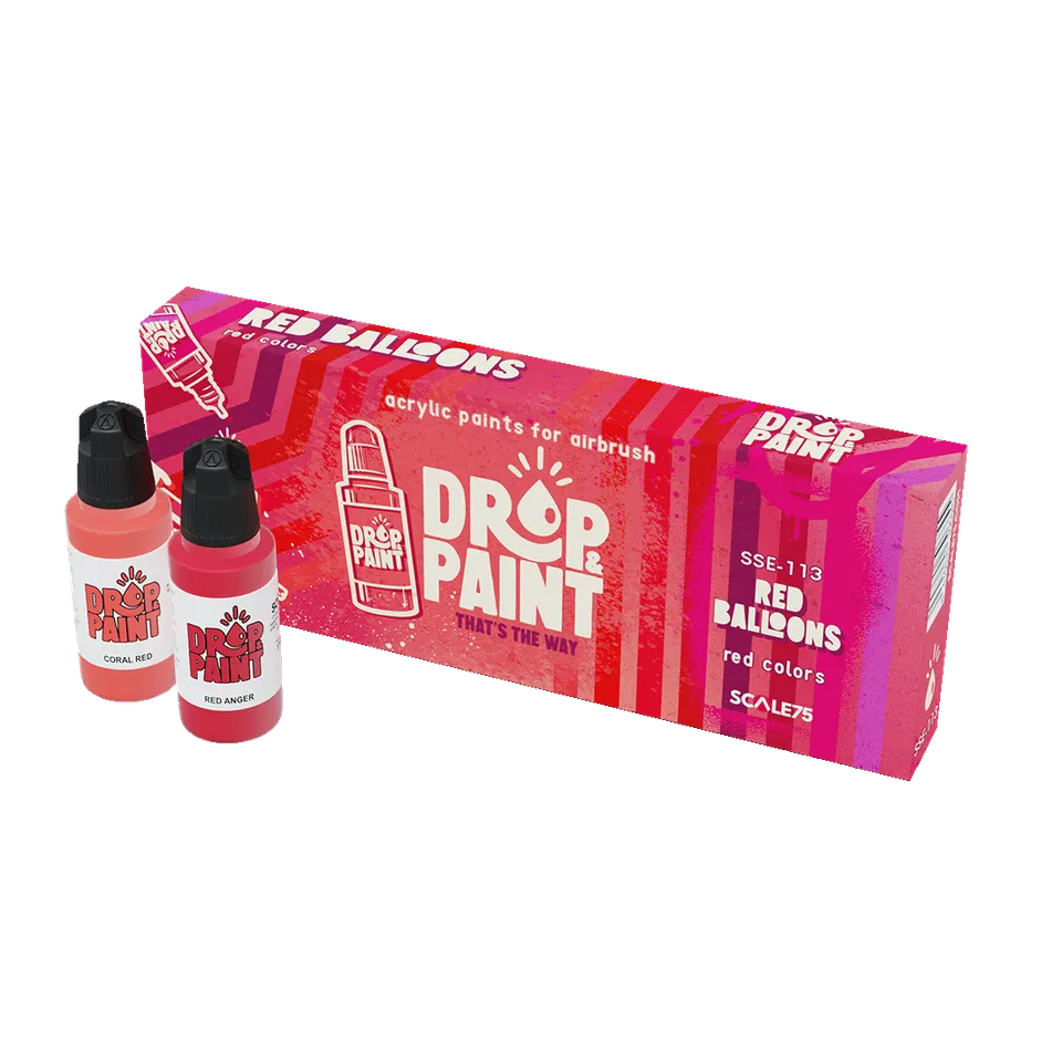 Scale75 Drop Paint Red Balloons sada barev na airbrush