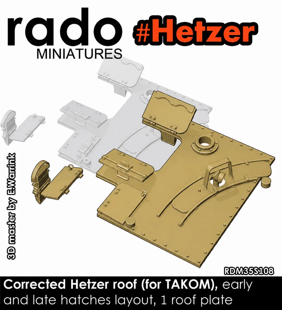 Rado Miniatures 35S108 střecha Hetzer 1/35 Takom