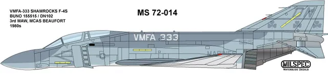 CAM Decals Milspec MS 72-014 obtisky 1/72 F-4S Phantom