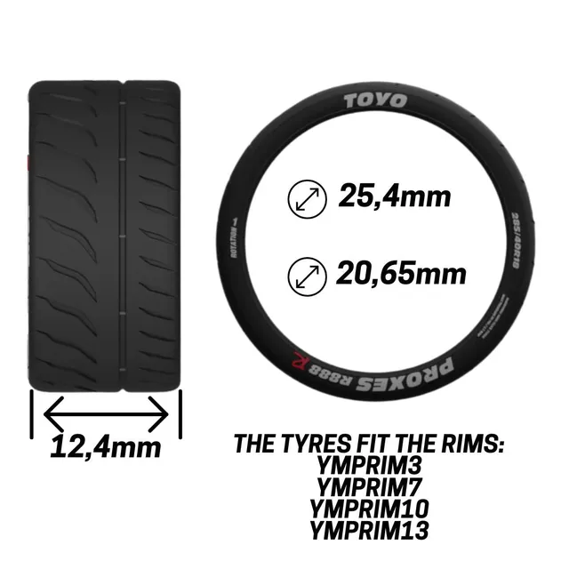 Yamamoto Semi Slick Tyres 18 Type 1 pneumatiky