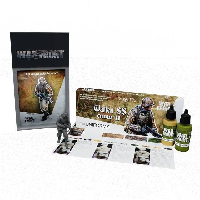 Scale75 Waffen SS Camo II sada barev s figurkou Ardennes