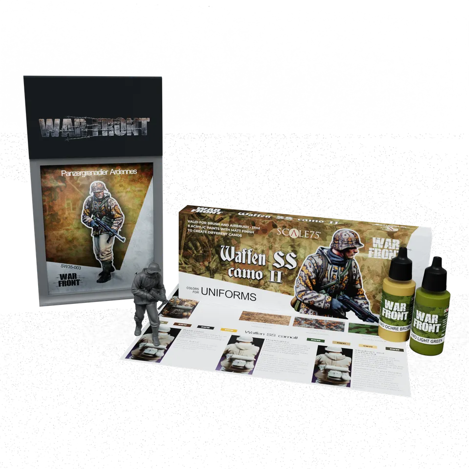 Scale75 Waffen SS Camo II sada barev s figurkou Ardennes