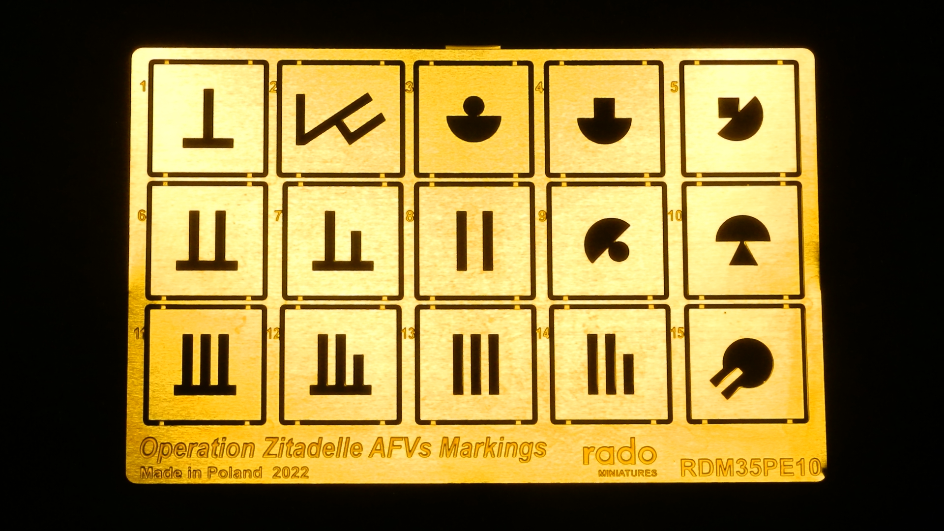 Rado Miniatures RDM35PE10 šablony Zitadelle Kursk lept