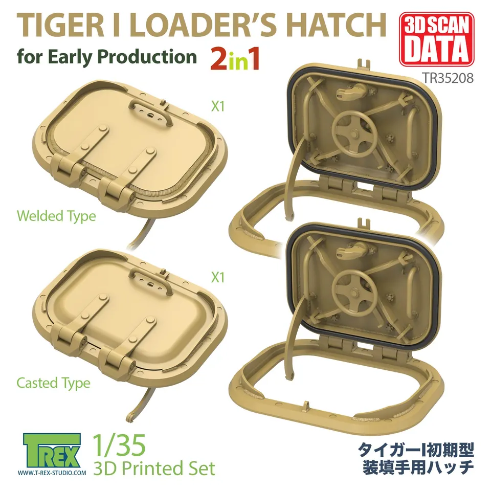 T-Rex Studio TR35208 poklop Tiger I 1/35 3D doplněk 2v1