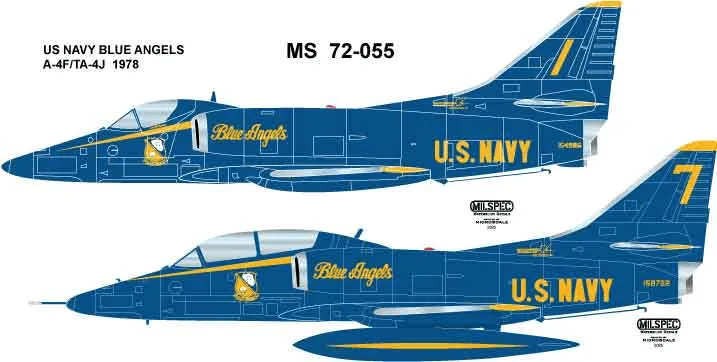 CAM Decals Milspec MS 72-055 obtisky 1/72 Blue Angels