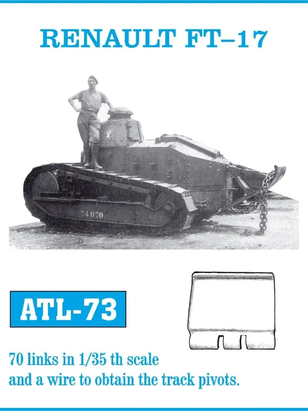 Friulmodel ATL-073 Renault FT-17 kovové pásy 1:35