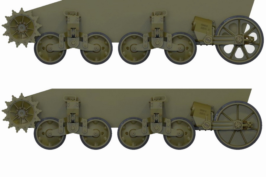 Fury Models F35015 M5A1 M8 sada podvozku late 1:35