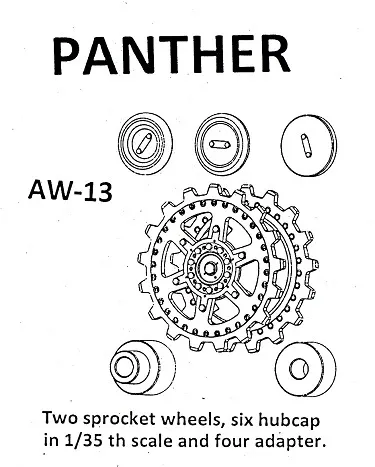 Friulmodel AW-13 Panther kovové pásy 1/35 s koly