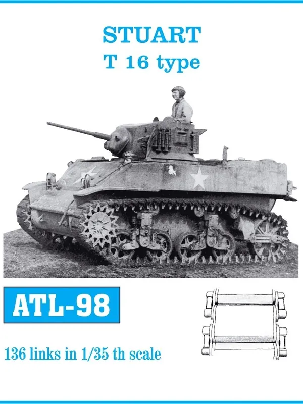 Friulmodel ATL-098 Stuart T16 kovové pásy 1/35 136 článků