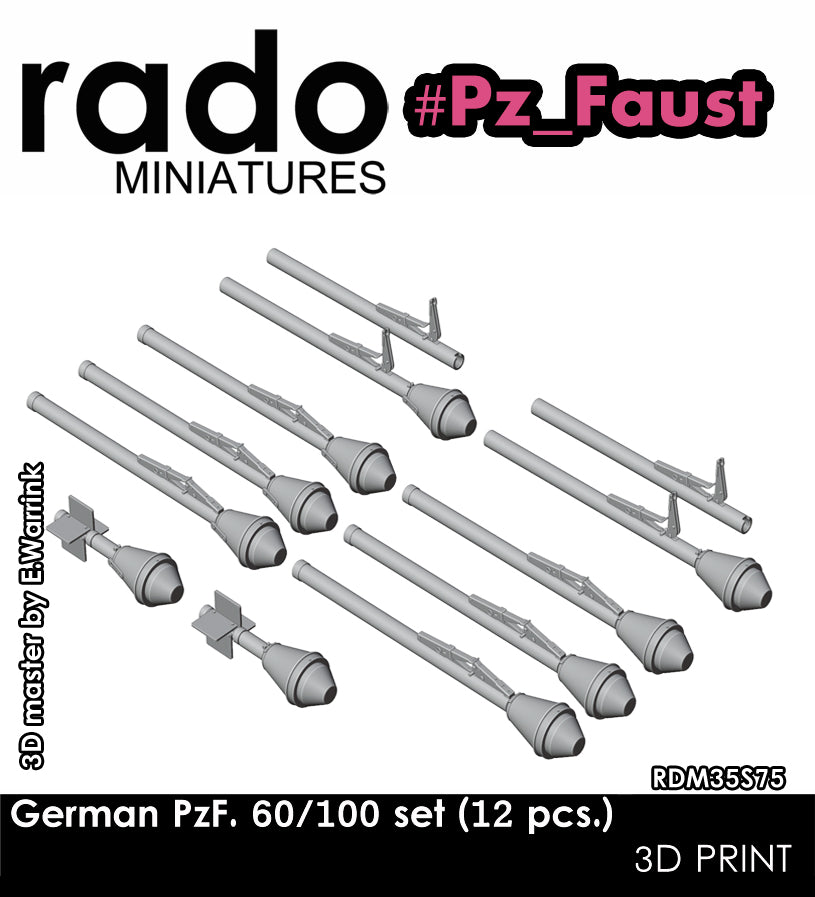 Rado Miniatures RDM35S75 doplňky Panzerfaust 1/35 3D tisk