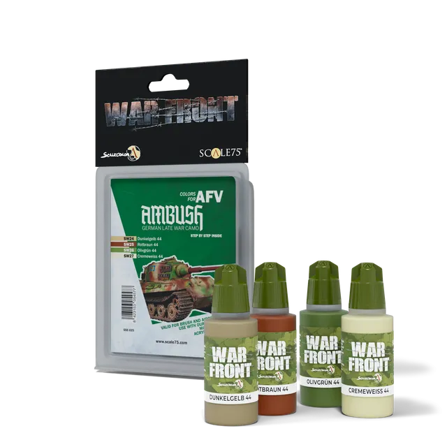 Scale75 Warfront Ambush sada barev 4 ks německé tanky