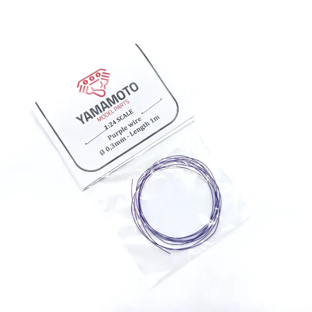 Yamamoto Model Parts Purple Wire 0,3mm 2m drátek fialový