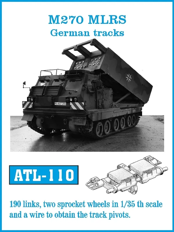 Friulmodel ATL-110 M270 MLRS kovové pásy 1/35 německé