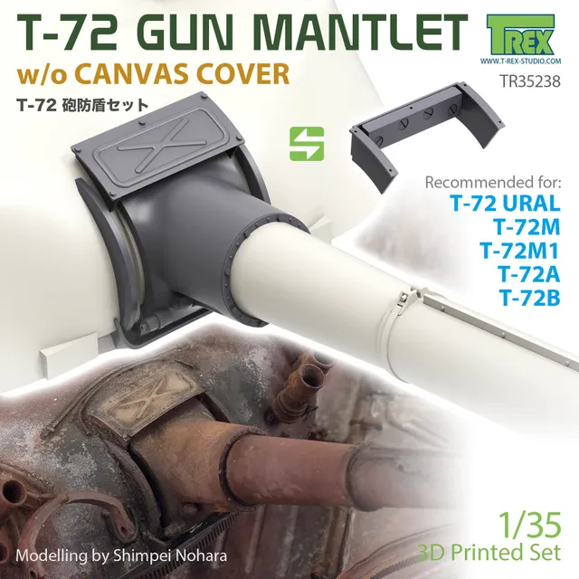 T-Rex Studio TR35238 T-72 maska kanonu 1/35 sada bez plachty