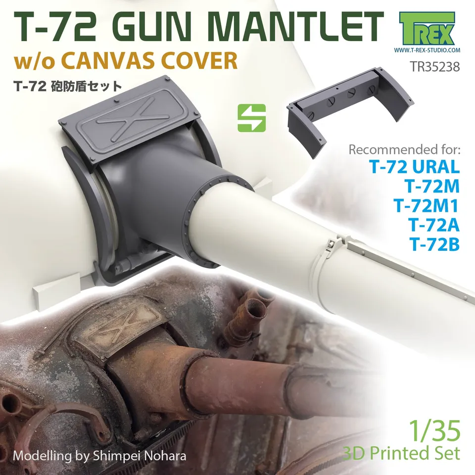 T-Rex Studio TR35238 T-72 maska kanonu 1/35 sada bez plachty