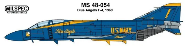CAM Decals MILSPEC MS 48-054 obtisky 1/48 F-4J Blue Angels